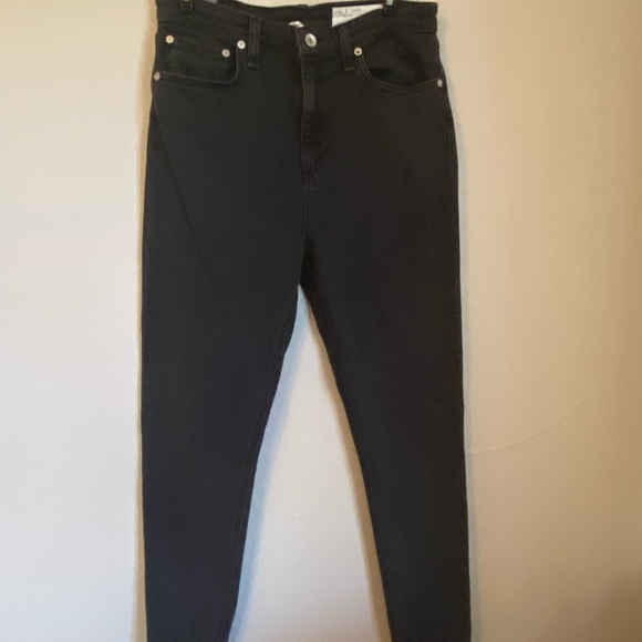 Rag and Bone Nina High Rise Ankle Skinny in washed black. Size 29 - Picture 6 of 7